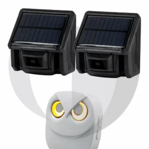 Oehoe 2 vogelhuisjes met 1 uilen-bel