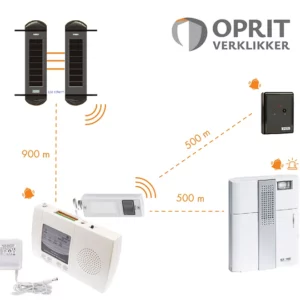 Solar beams met EXT en draadloze bel met zakpieper