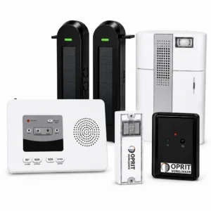 Plug and Play Solar beam met EXT-bel en draadloze bel met zakpieper